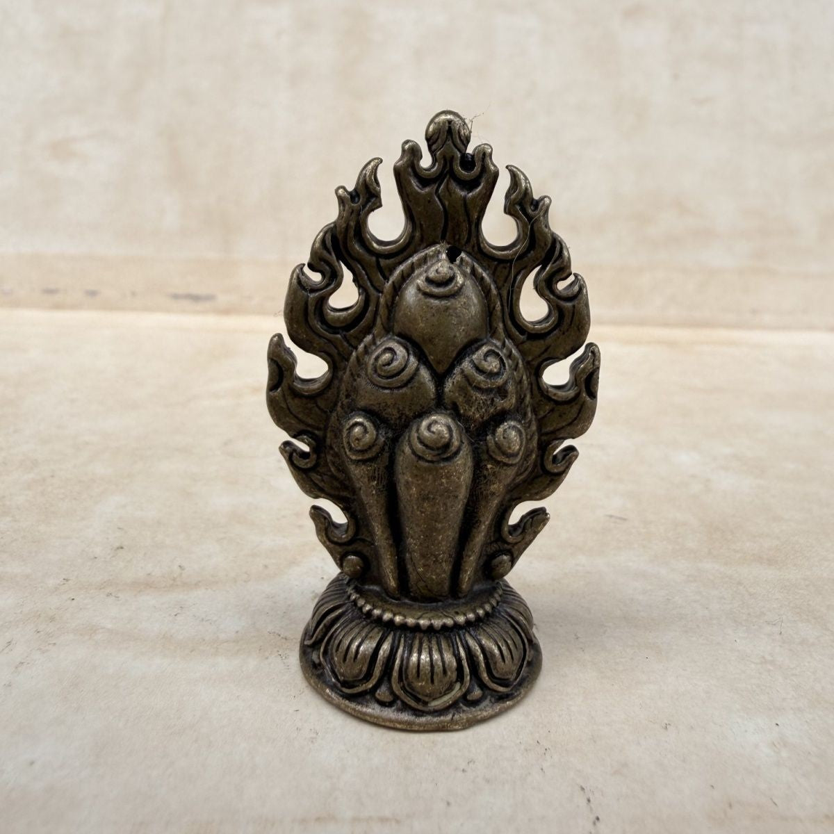 Old Mani Jewel Statue Altar Ornament Buddhist Ritual Desk Decor