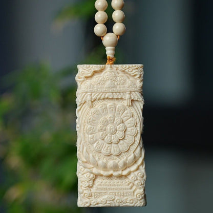 Hand-Carved Ksitigarbha Bodhisattva Pendant | Buddhist Spiritual Necklace