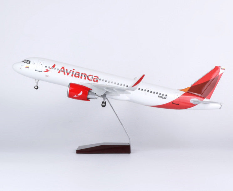 47CM Avianca AIRBUS A320neo Passenger Plane Landing Gear Resin  Aircraft Model