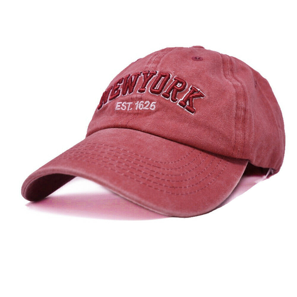 Mens Womens Washed Cotton Vintage NY Est.1625 Baseball Dad Cap Adjustable Hat