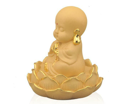 11cm New Feng Shui Golden Buddha Statue Luck Money Buddha Sculpture Decor