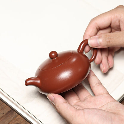 150ml Small Kungfu Tea Pot Handmade Ball Shaped Infuser Holes Yixing Zisha Pot