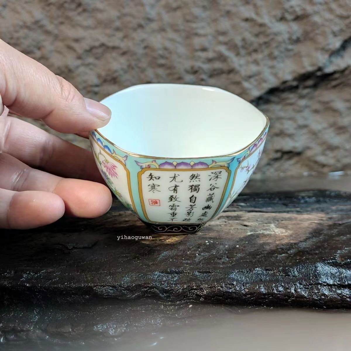 160ML Chinese antique multi color porcelain master tea cup