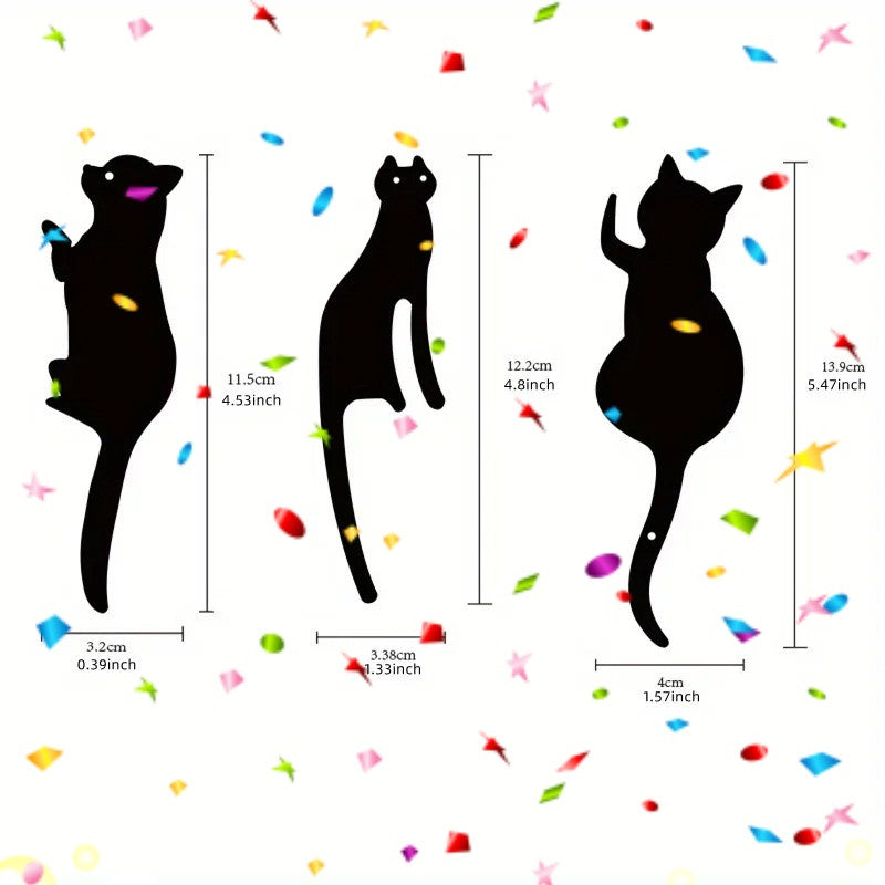 CIFbuy Cute Cat Metal Hooks 3-Pack Adhesive Wall Hanger for Robe Towel