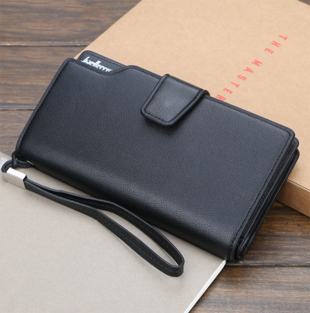 Men's Casual Leather Long Wallet Clutch Purse Bag ID Credit Card Holder Billfold