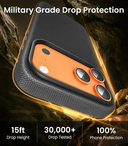 for Iphone 17 Pro Case Techwoven Black Military-Grade Drop Protection Shockproof