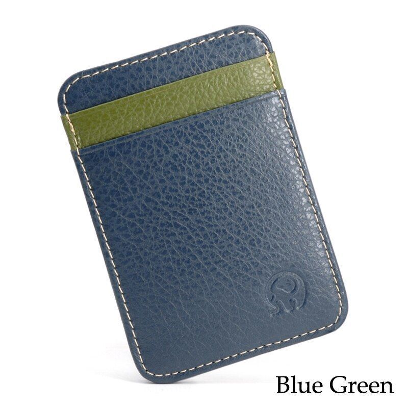 Leather Thin Mini Card Wallet Card Case Cash Change Pack Pocket 102 * 68 mm Bag