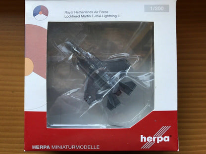 Herpa Royal Netherlands Air Force F-35A Lightning II 1/200 diecast plane model