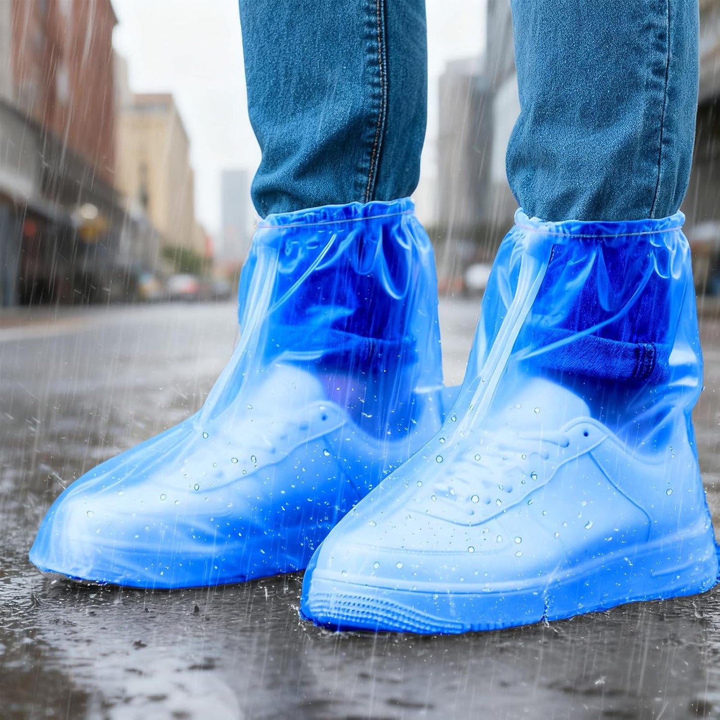 20Pcs Shoe Covers Boot Covers Plastic Disposable Waterproof Shoe Covers, Shoes C