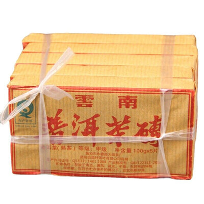 Green Food Chinese Organic Tea 5Pcs Natural Pu Erh Black Tea Cake Puer Tea Brick