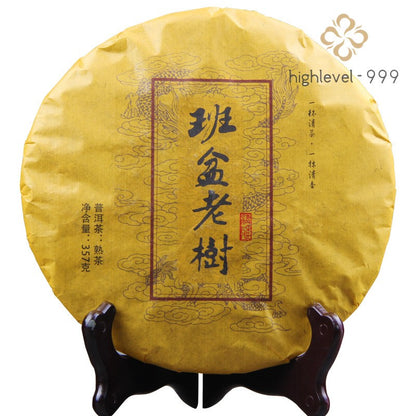357g Ripe Pu'er Yunnan 2009 Menghai Bangpen Brown Mountain Aged Tree Tea Cake