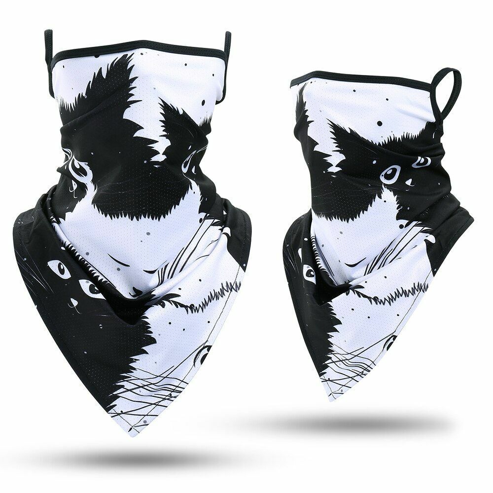 Printed Bandana Cycling Ear Face Mask Neck Gaiter Hunting Running Scarf 26*42 CM