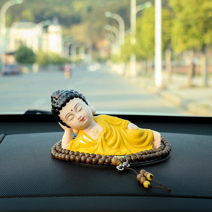 safety Buddha for car decoration porcelain tea pet house warming gift small size