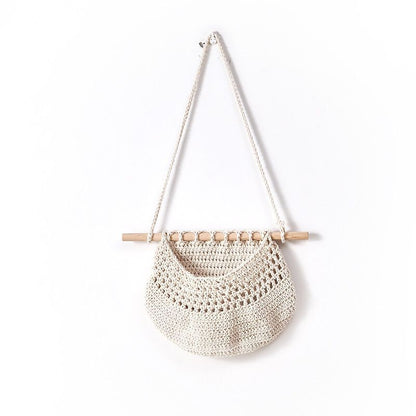 Hanging Fruit Basket Handmade Woven Jute Vegetable Storage Bag Kitchen Organizer