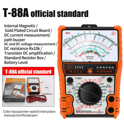 Pointer Multimeter T88A T88B T88C AC/DC 2500V Volt-Ammeter Analog Multimetro