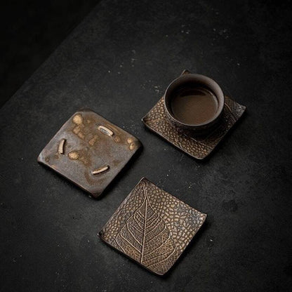 Ceramic Leaf Tea Coaster|Coffee Coaster|Tea Ceremony Accessories