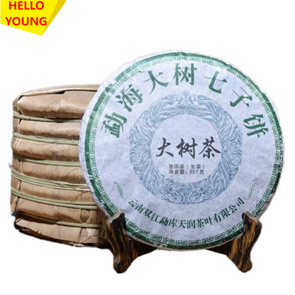 357g Big Tree Tea Pu'er Tea Cake Health Green Tea dashucha