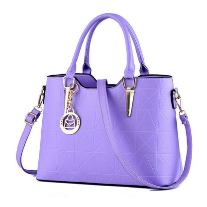 Women's Ladies Handbag PU Leather Tote Cross Body Shoulder Bag Purse Satchel Bag