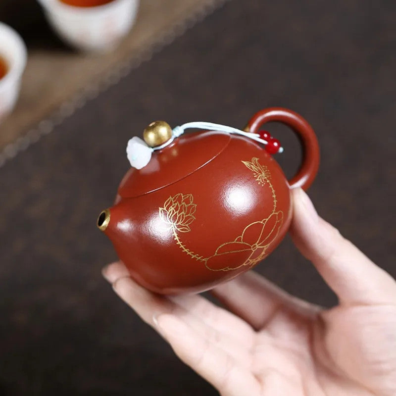 Chinese Yixing Zisha Teapot Dahongpao Kettle Handmade Purple Clay Xishi Teaware