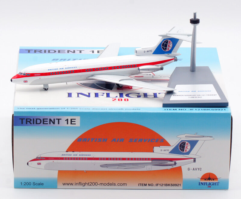 1:200 InFlight BRITISH AIR SERVICE TRIDENT 1E Airplane Diecast Aircraft Model