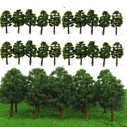 Miniature Tree Model 20Pcs Plastic Train Railroad Layout Scenery Landscape Decor