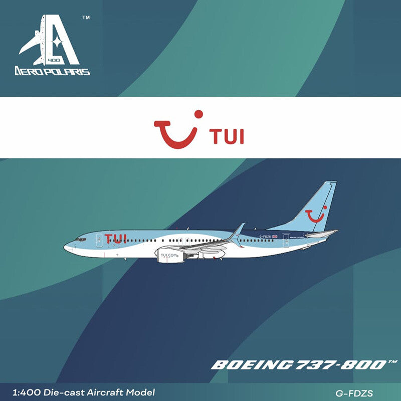 1:400 Aero Polaris TUI Boeing 737-800 Passenger Airplane Diecast Aircraft Model