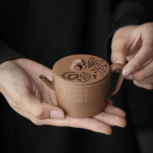 130cc chinese Yixing Handmade Zisha teapot Duan clay YouShi Gongfu Tea pot