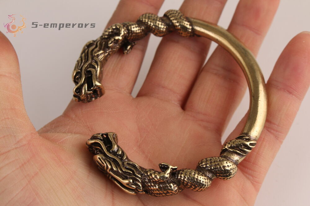 Rare Chinese copper collection dragon bracelet gift