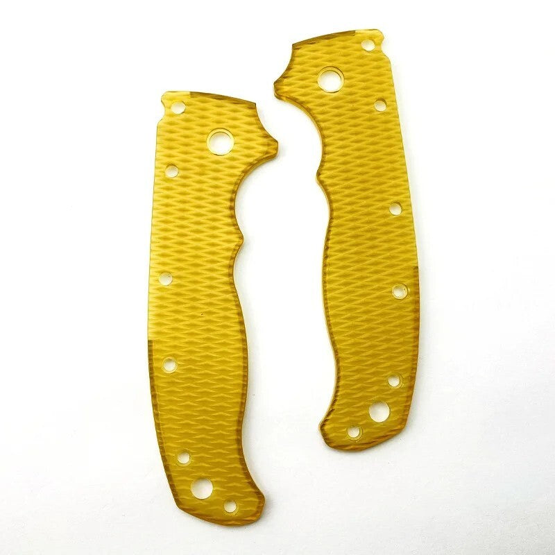 1 Pair UITEM PEI Diamond Pattern Handle Scales for Demko AD20.5 Folding Knife