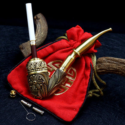 Pure Copper Big Pot Mouth Pipe Can Smoke Dry Tobacco Coarse Tobacco&fine Tobacco