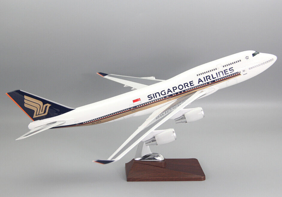 47CM 1:150 SINGAPORE AIRLINES BOEING 747-400 9V-SPO Passenger Plane Resin Model