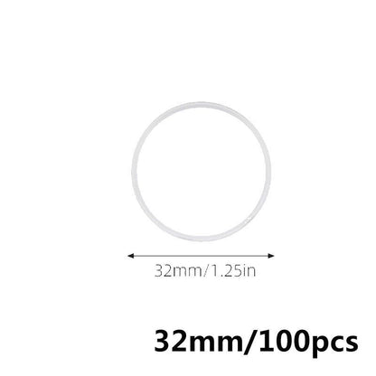 Binder Rings 100Pcs Plastic Clear Notebooks Planners Binding Mushroom Hole Discs