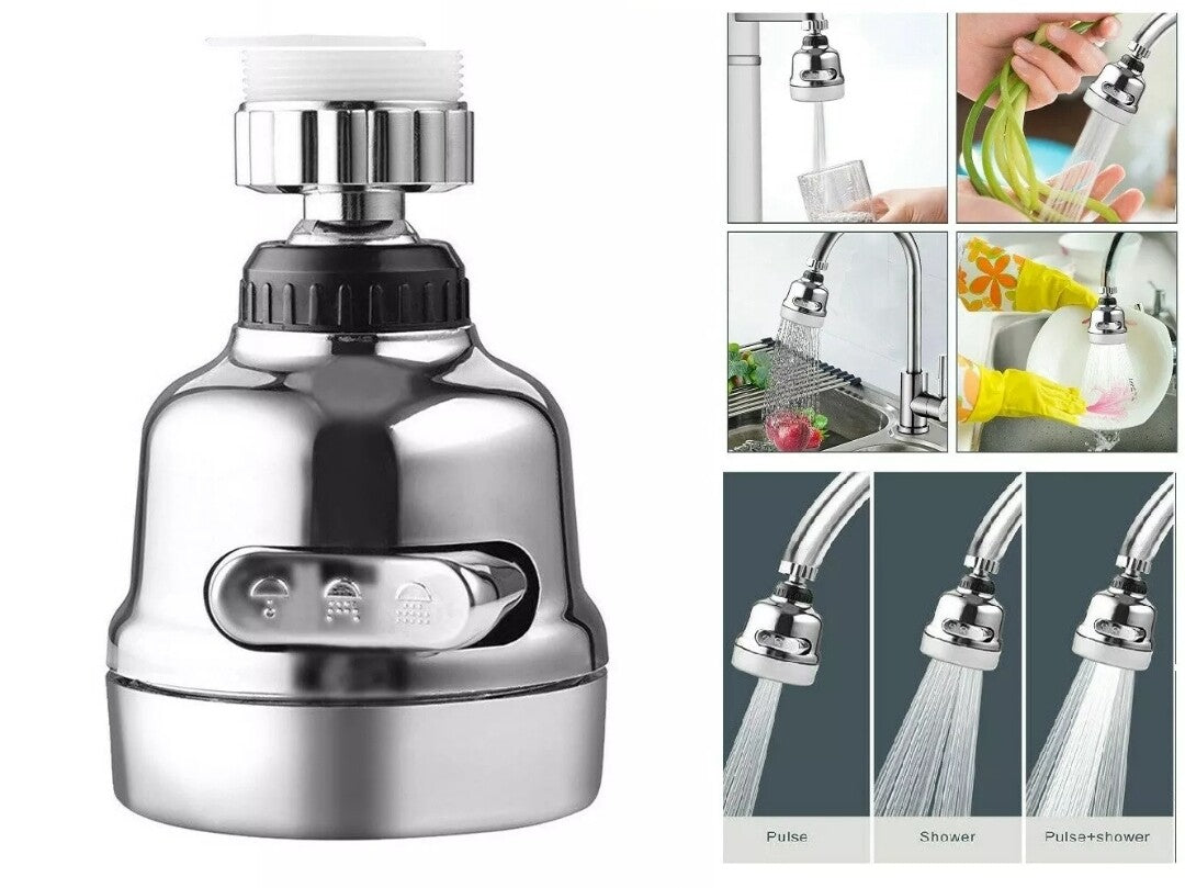 360 Degree Rotating Faucet Movable Kitchen Tap Head Water Saving Nozzle Sprayer