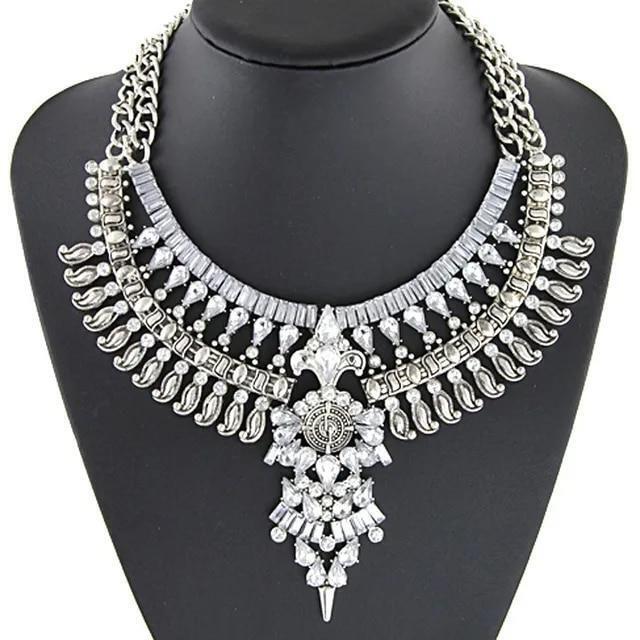 Bohemian Necklace Vintage Choker Ethnic Statement Large Collar Pendant Gypsy