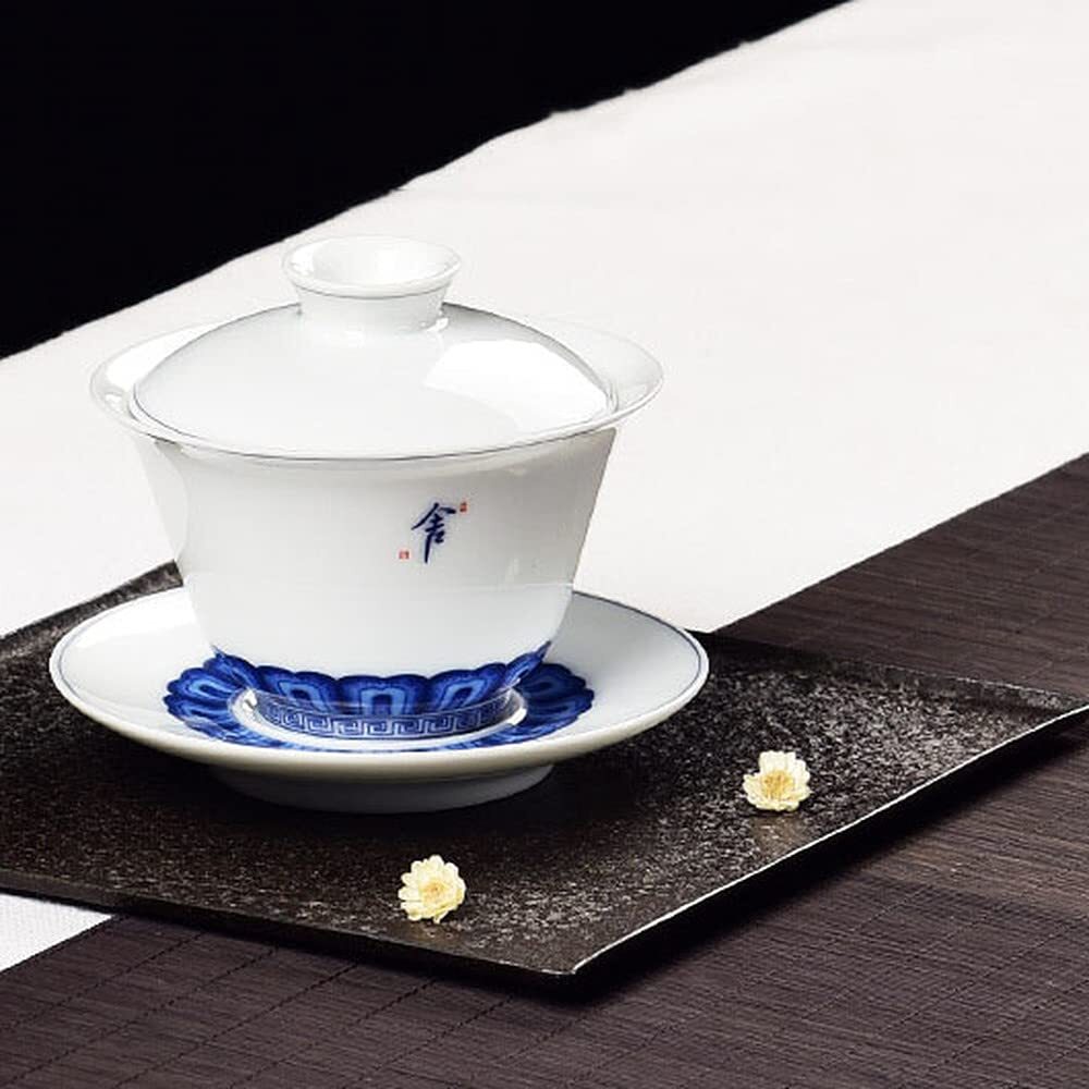 160ml Porcelain Gaiwan Bowl Teacup Handmade Kung Fu Tea Set Tureen