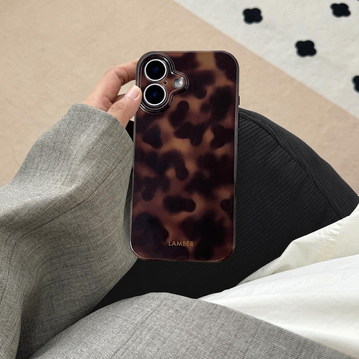 Cute Phone Case for Iphone 17 Case Tortoise Shell Pattern Leopard Full Camera Pr