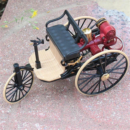 1:12 1886 Mercedes-Benz Patent Motor Alloy Classic Car Tricycle Model Toy Hobby