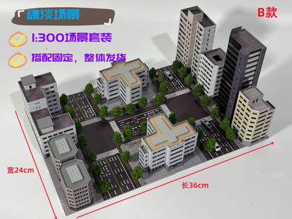 1/300 Scale Urban Scene Sand Table Simulation Building Model Decoration