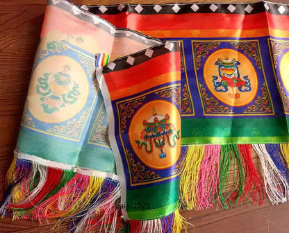 450cm Tibetan Buddhist Hall Decoration Eight Auspicious Hanging Curtains Veils