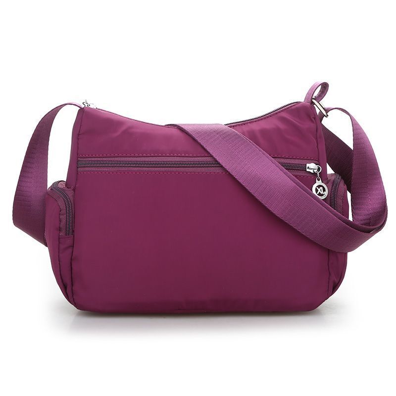 Lightweight Shoulder Bag Messenger Purse Zippers Waterproof Oxford Crossbody Bag