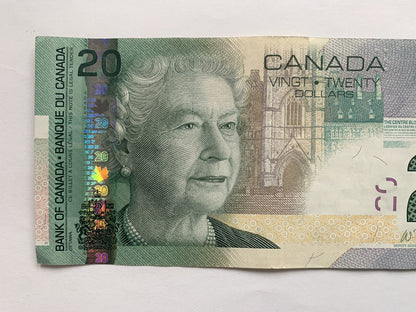 Canada 20 Dollars Banknote Queen Elizabeth II Parliament of Ottawa Haida Art