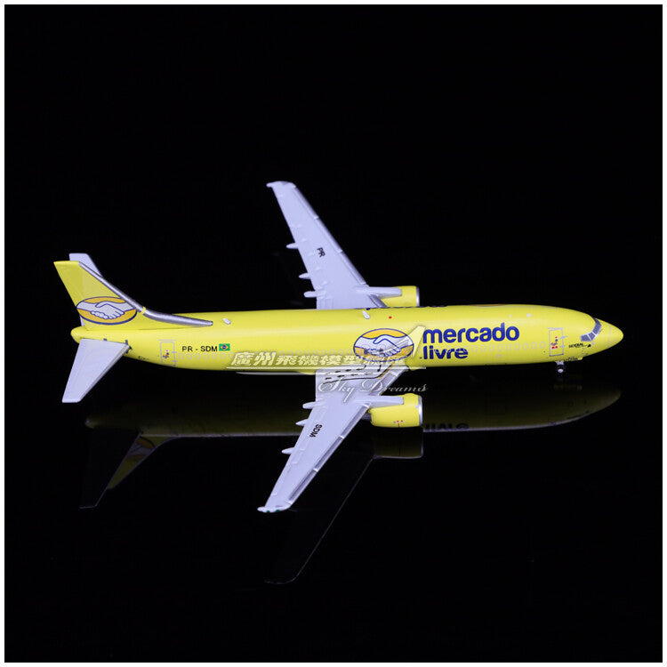 1:400 JC Wings Mercado Livre Boeing 737-400F Aeroplane Diecast Aircraft Model