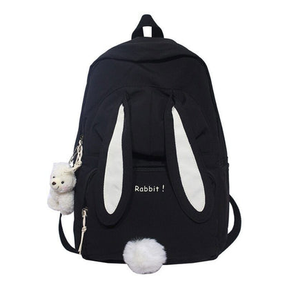 Rabbit Ear Backpack Teen Girls School Backpack School Daypack Nylon Bookbag
