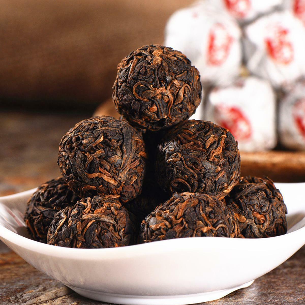 Cooked Tea Black Puerh Tea Premium Puer Tuo Cha Dragon Ball Mini Organic Tea