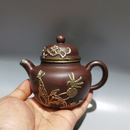 vintage chinese yixing purple clay teapot zisha ceremony exquisite gift teaware