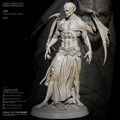 1/24 77mm Resin Figure Model kit Fantasy Devil Vampire unassembled unpainted