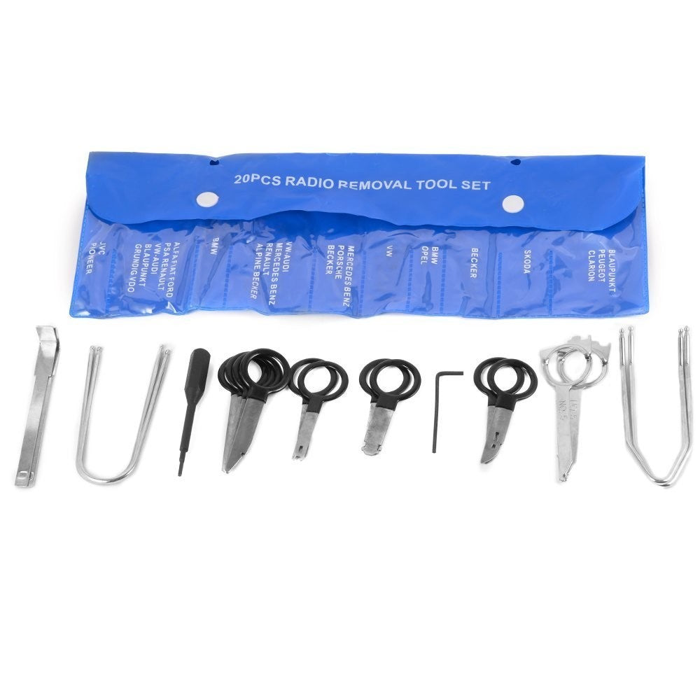 Car Stereo Radio Removal Tool Key Kit Compatible with Mercedes/BMW/VW/Audi/Ford