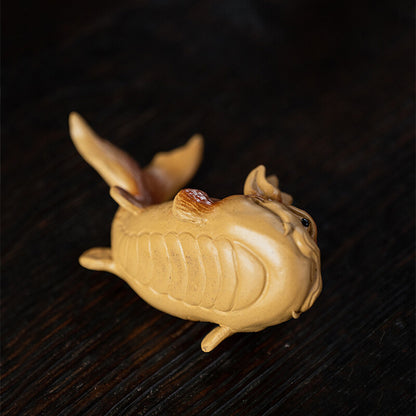 Handmade Artware House Warming Gift Dragon Statue Mascot Tea Pet For Fish Bowl