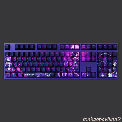 Anime Yatogami Tohka Keycaps Set PBT Key Cap for OEM Mechanical Keyb Collectible