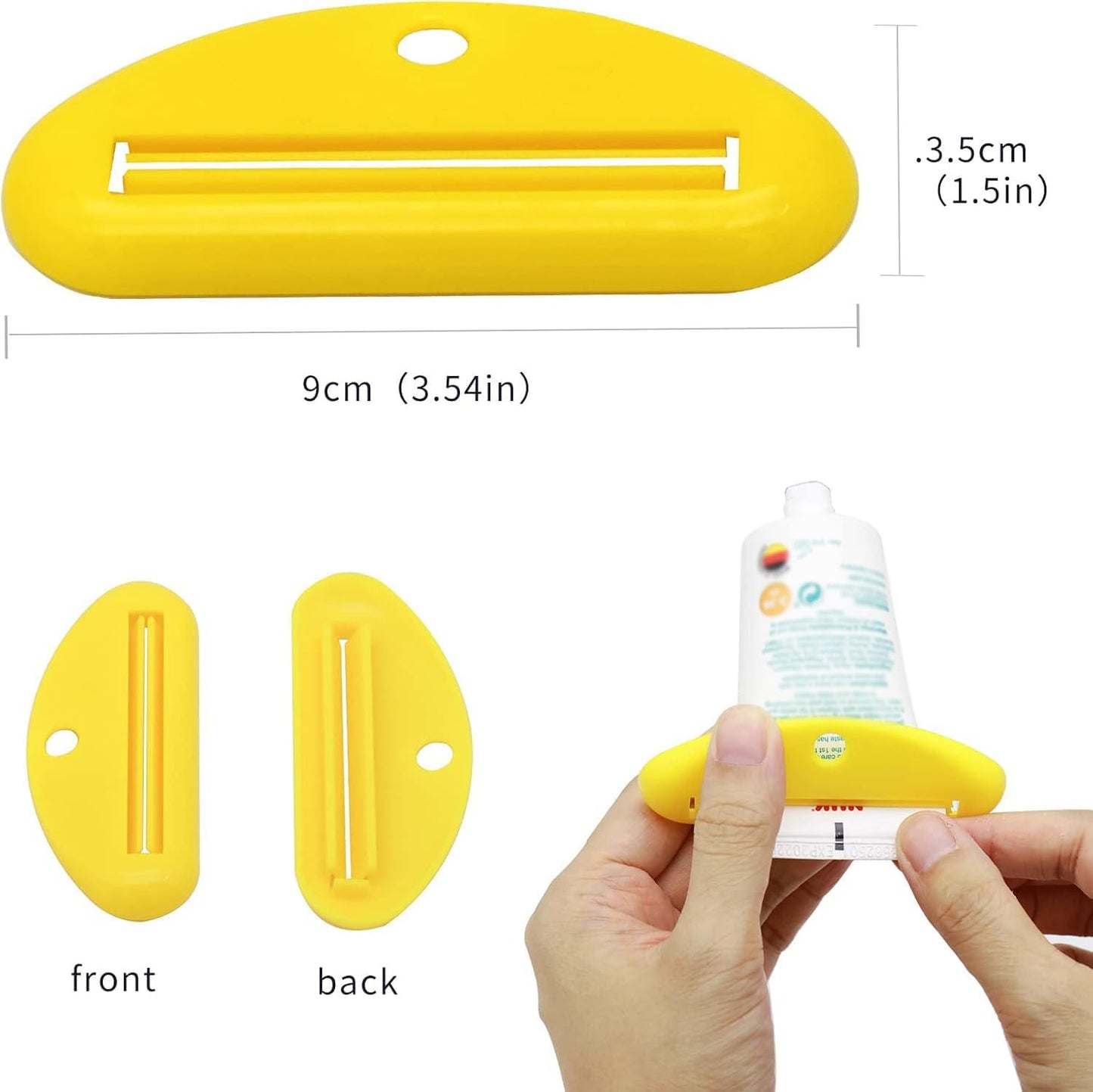 4× Plastic Tube Squeezer Toothpaste Dispenser Holder Rolling Bathroom Extract